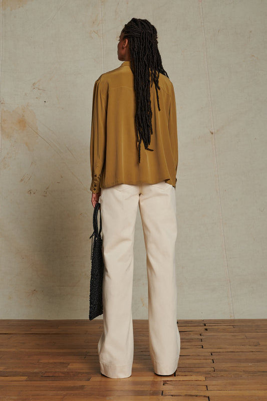 Pantalon Alissio - Craie - Coton - Femme