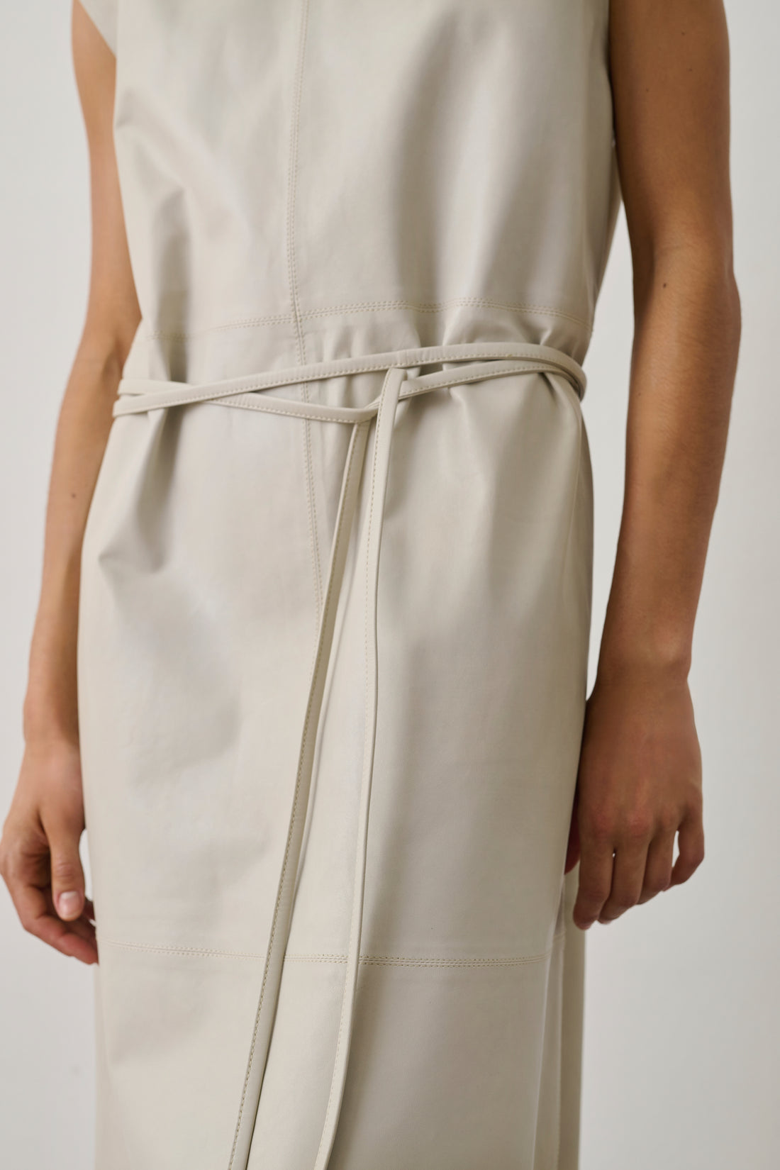 Robe Sofia - Mastic - Cuir - Femme