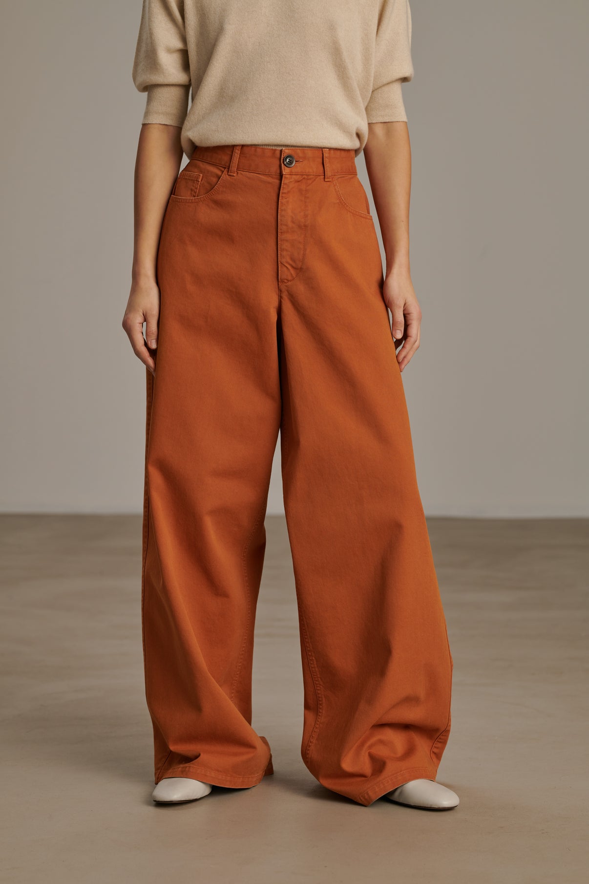 Jean Alexis - Orange - Coton - Femme vue 2