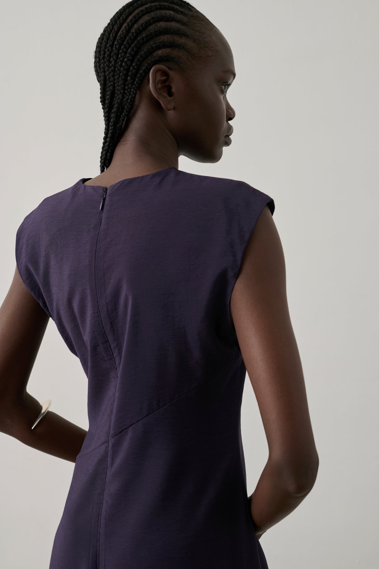 Robe Eugenie - Violet Foncé - Femme vue 4