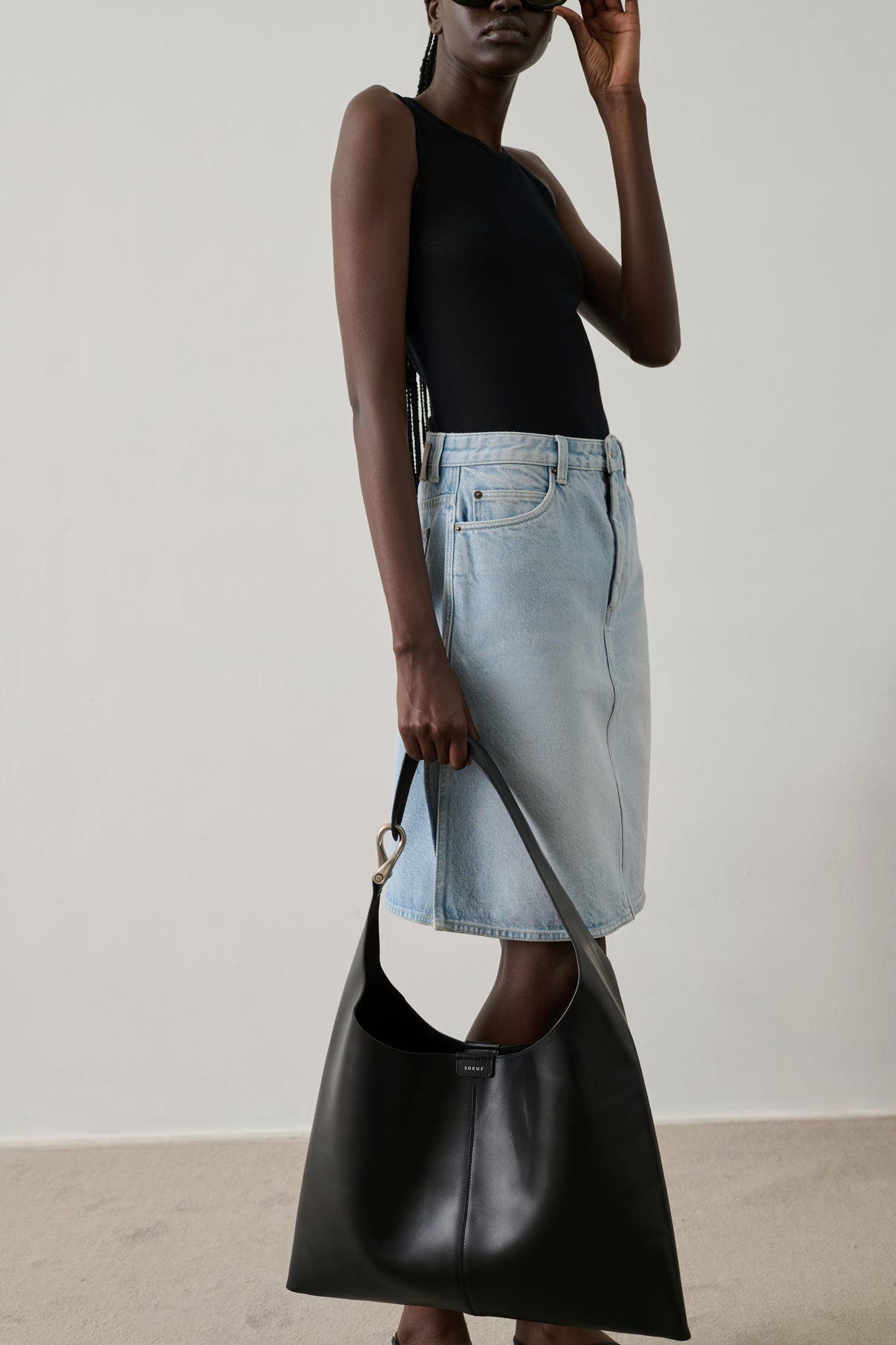 Sac Cosima - Noir - Cuir - Femme vue 2