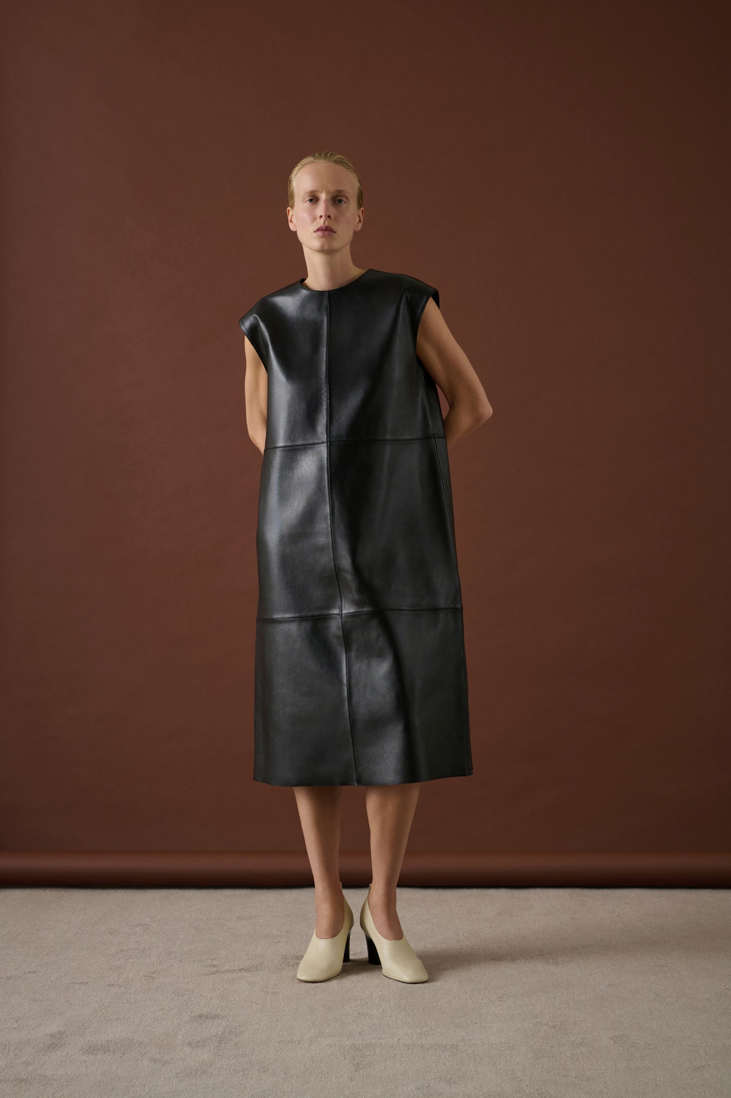 Robe Sofia - Noir - Cuir - Femme