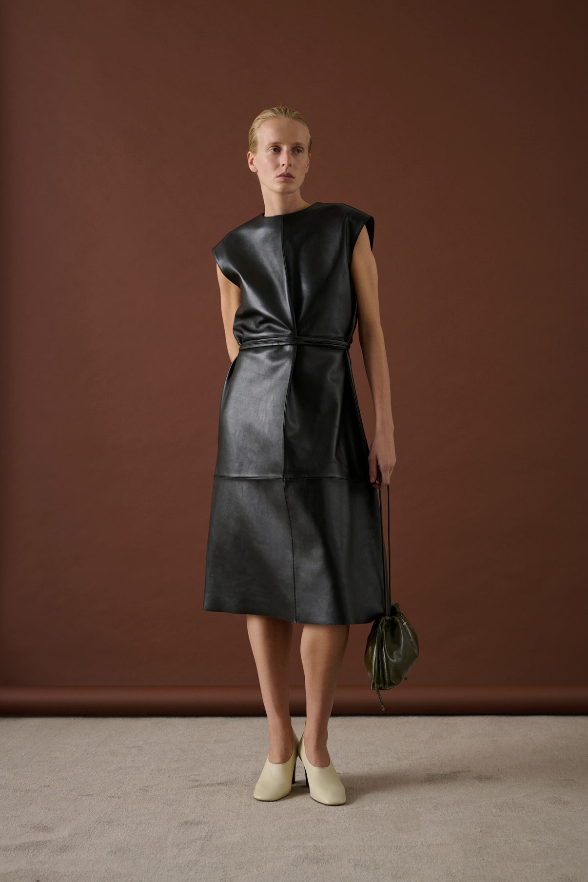 Sac Suzanna - Vert Olive - Cuir - Femme vue 3