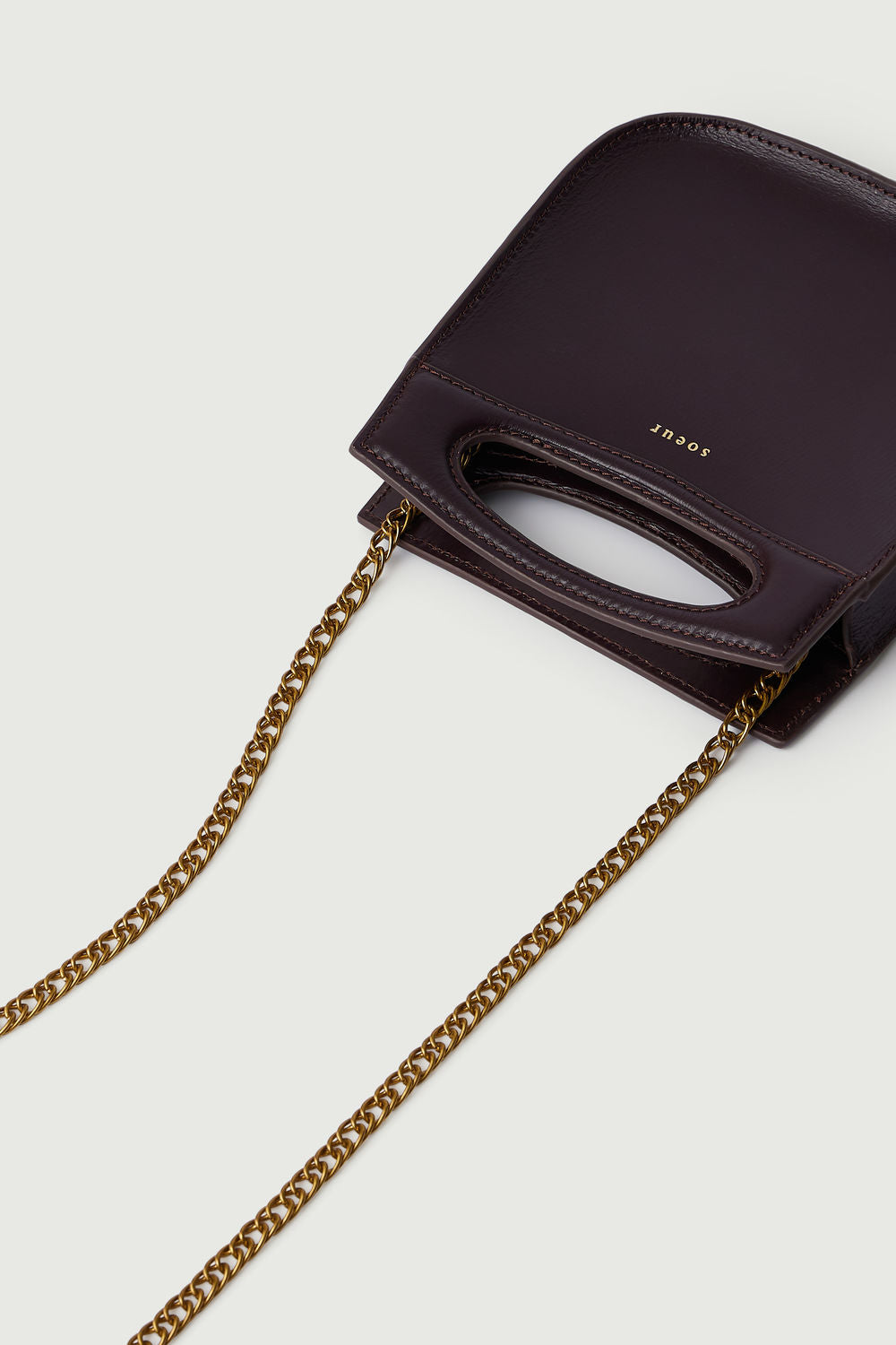 Sac Cheri Mini - Bordeaux Foncé - Cuir - Femme